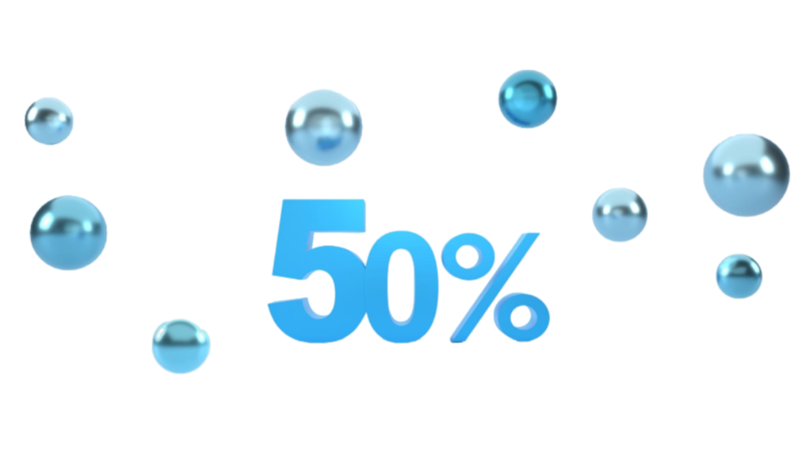3d-rendering-50-percent-off-with-bubble-ball-blue-background-special-offer-50-discount-tag-super-sale-offer-best-seller